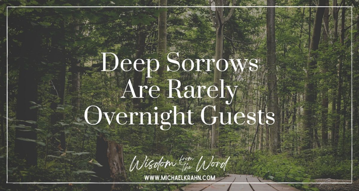 Deep Sorrows Are Rarely Overnight Guests